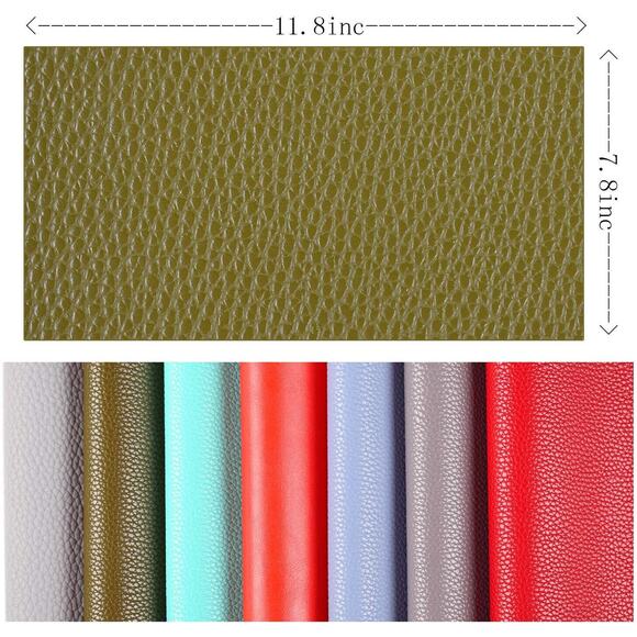 7pcs Faux Leather Sheets Fabric Sheets for Making Earrings Bows Jewelry Wallet - Picture 4 of 12